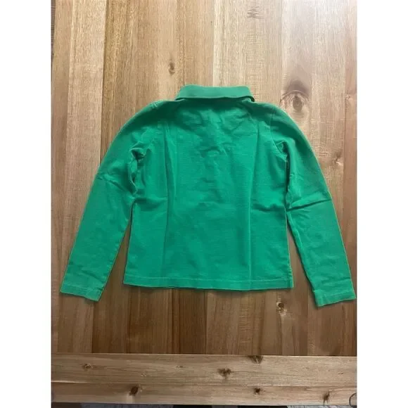 Lilly Pulitzer Kids Green Long Sleeve Polo Shirt Size 6 Casual - Picture 4 of 4